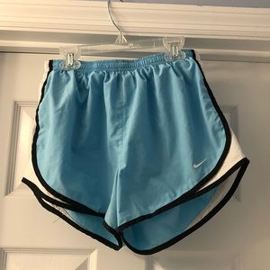 Light blue Nike dri fit running shorts